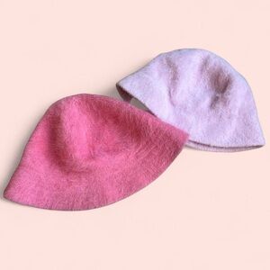 Kids Soft Pink and Light Pink Hats